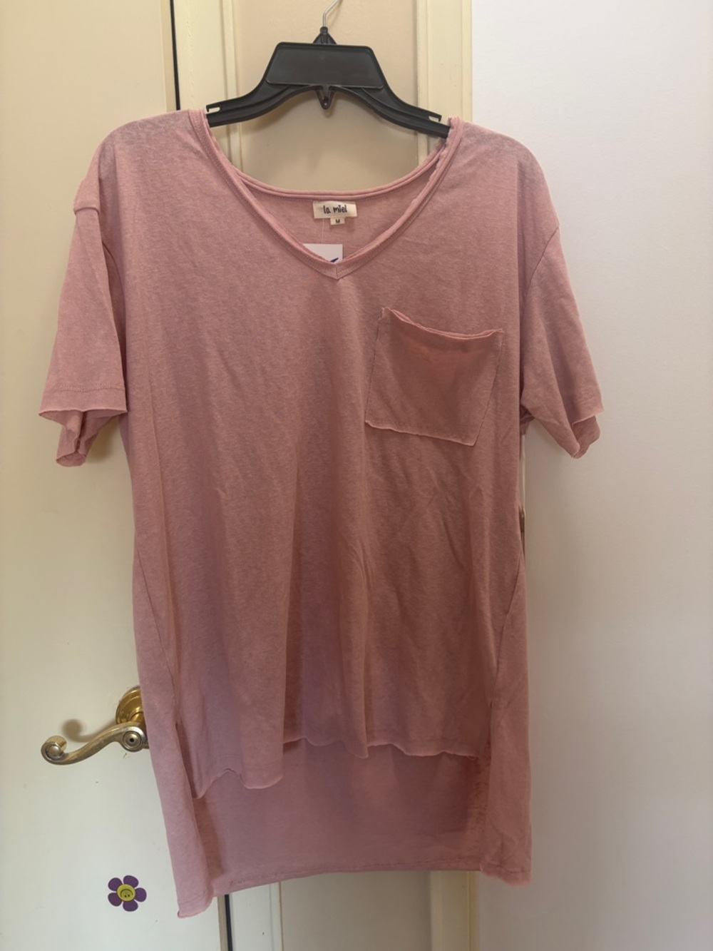 Free People Dusty Rose V-Neck Pocket Tunic